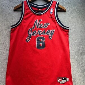 Nike New Jersey Nets Kenyon Martin 6 NBA Jersey Red Youth Large Length Vintage